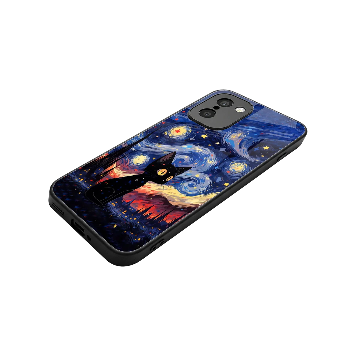 Starry Whiskers stylish phone case for oneplus 15r | glossy glass and slim fit