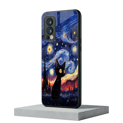 Starry Whiskers oneplus nord 2 mobile cover | shockproof glass phone case