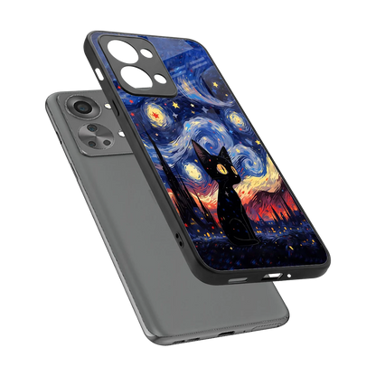 Starry Whiskers sleek oneplus nord 2t cover with tempered glass back and TPU edges