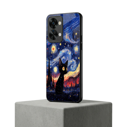 Starry Whiskers oneplus nord 2t mobile cover | shockproof glass phone case