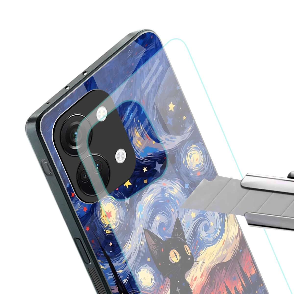 Starry Whiskers stylish phone case for oneplus nord 3 | glossy glass and slim fit