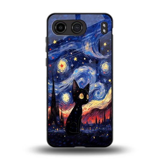 Starry Whiskers back phone cover | glass case for oneplus nord 4