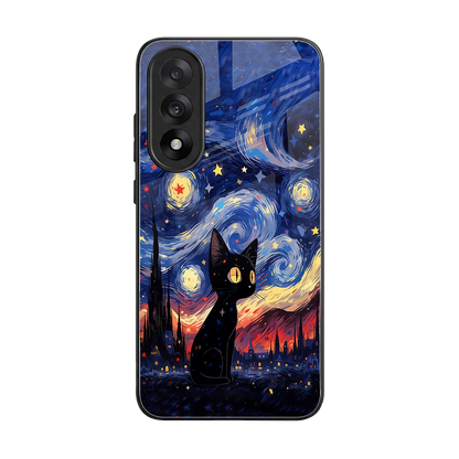 Starry Whiskers back phone cover | glass case for oneplus nord 5