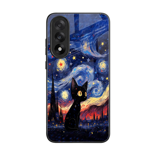 Starry Whiskers back phone cover | glass case for oneplus nord 5