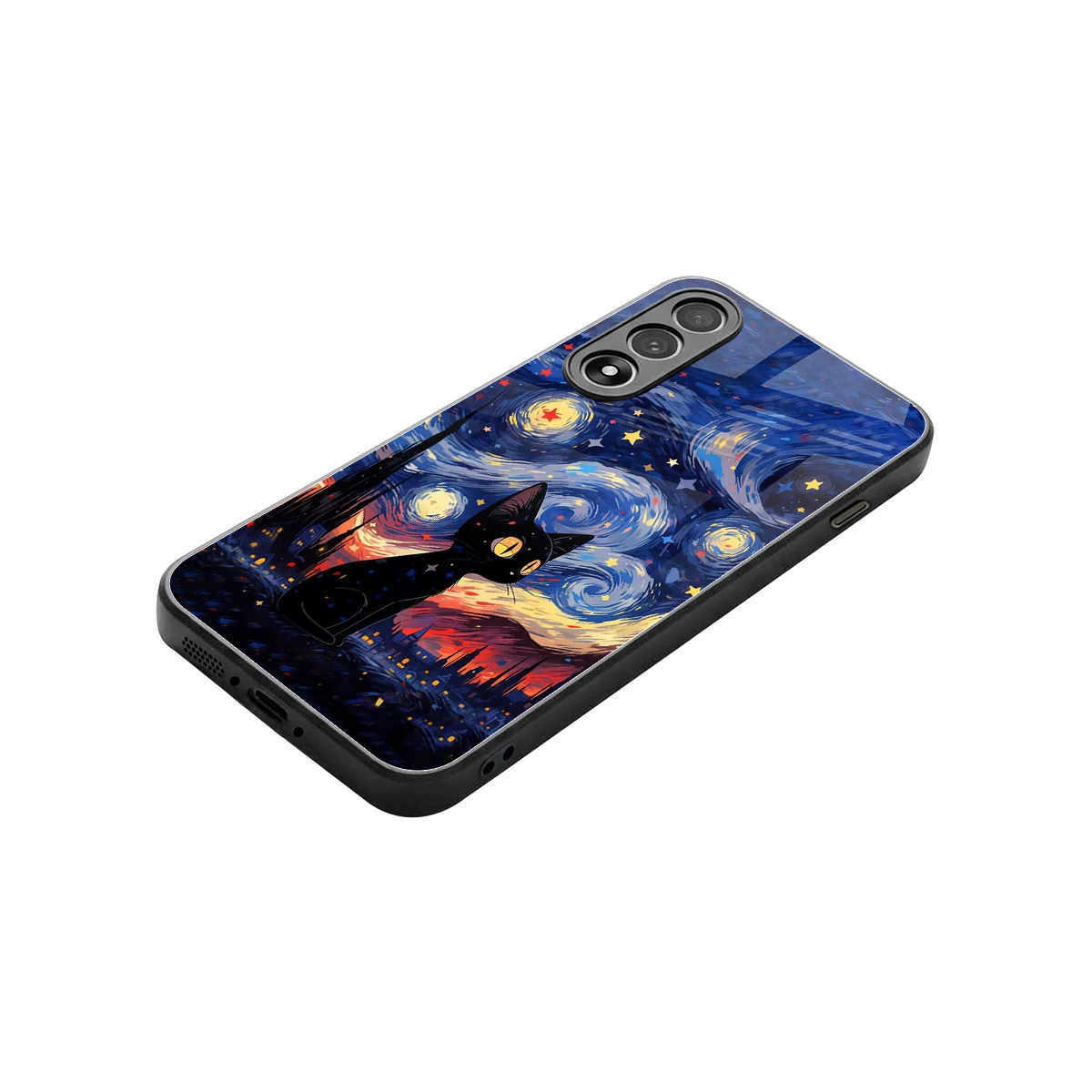 Starry Whiskers stylish phone case for oneplus nord 5 | glossy glass and slim fit