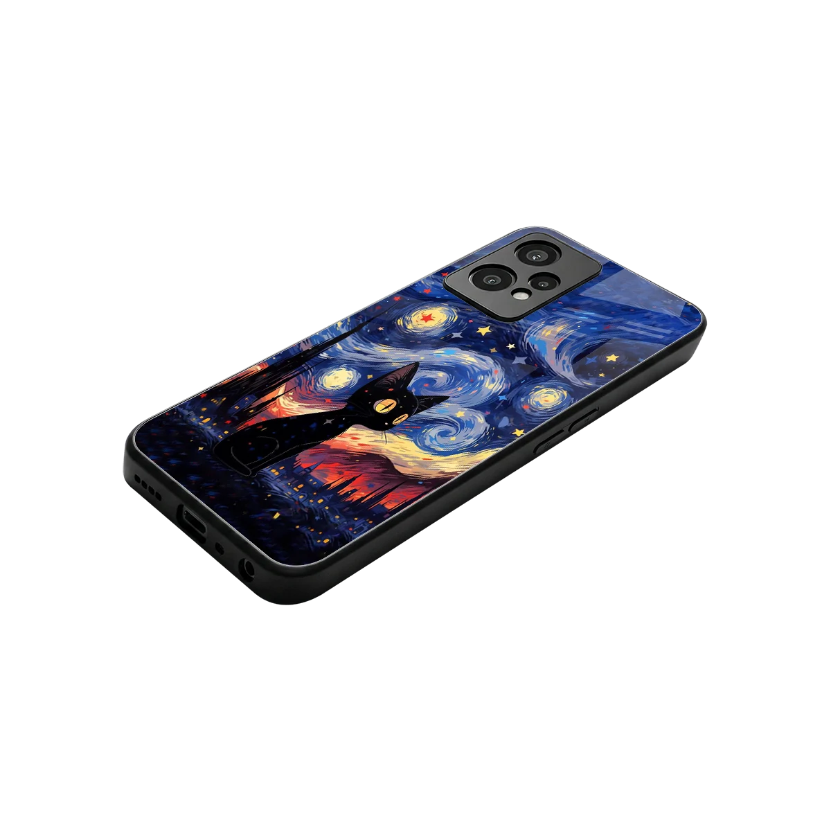 Starry Whiskers stylish phone case for oneplus nord ce 2 lite | glossy glass and slim fit