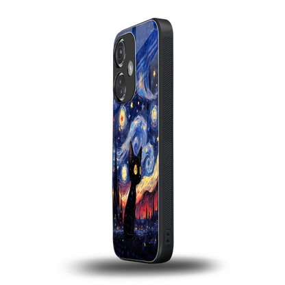 Starry Whiskers oneplus nord ce 3 mobile cover | shockproof glass phone case