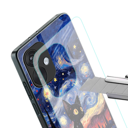 Starry Whiskers stylish phone case for oneplus nord ce 3 | glossy glass and slim fit