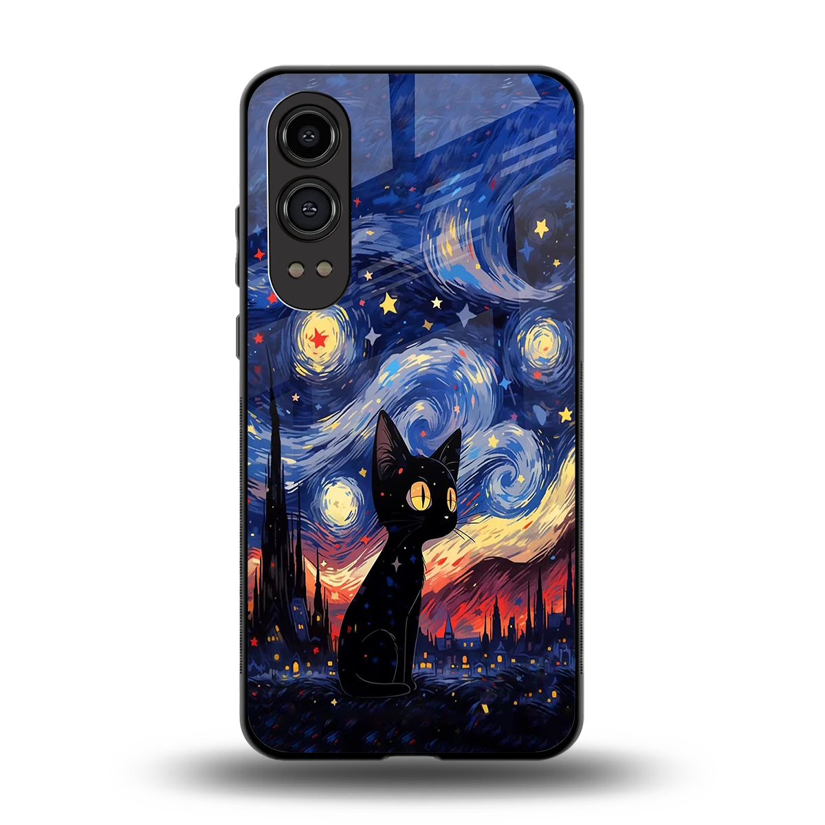 Starry Whiskers back phone cover | glass case for oneplus nord ce 4 lite
