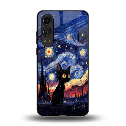 Starry Whiskers back phone cover | glass case for oneplus nord ce 4 lite