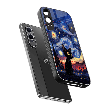 Starry Whiskers sleek oneplus nord ce 4 lite cover with tempered glass back and TPU edges
