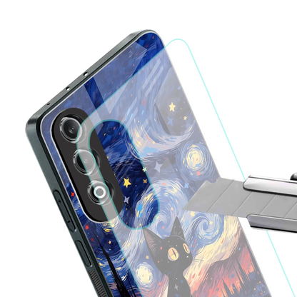 Starry Whiskers stylish phone case for oneplus nord ce 4 | glossy glass and slim fit