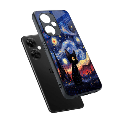 Starry Whiskers sleek oneplus nord ce 3 lite cover with tempered glass back and TPU edges