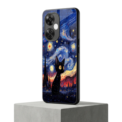 Starry Whiskers oneplus nord ce 3 lite mobile cover | shockproof glass phone case