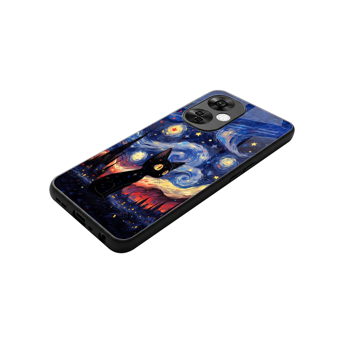 Starry Whiskers stylish phone case for oneplus nord ce 3 lite | glossy glass and slim fit