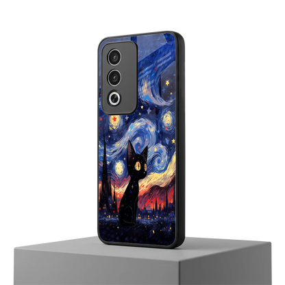Starry Whiskers oppo a3 pro mobile cover | shockproof glass phone case