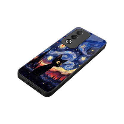 Starry Whiskers stylish phone case for oppo a3 pro | glossy glass and slim fit