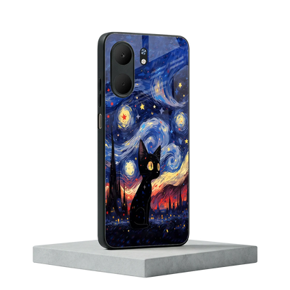 Starry Whiskers oppo a5x 5g mobile cover | shockproof glass phone case