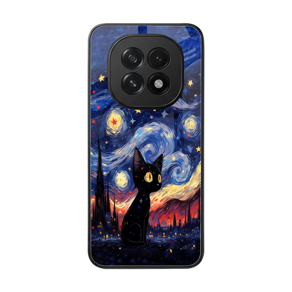 Starry Whiskers back phone cover | glass case for oppo f29 5g