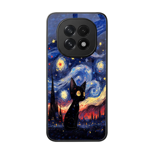 Starry Whiskers back phone cover | glass case for oppo f29 5g