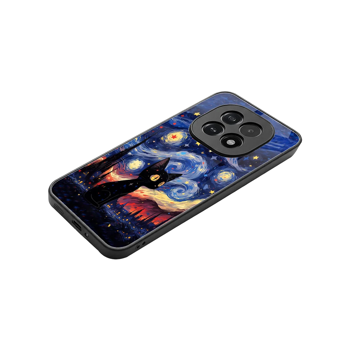 Starry Whiskers stylish phone case for oppo f29 5g | glossy glass and slim fit