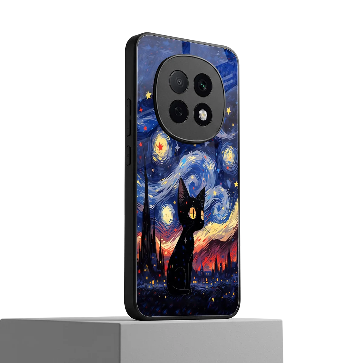 Starry Whiskers oppo f29 pro 5g mobile cover | shockproof glass phone case