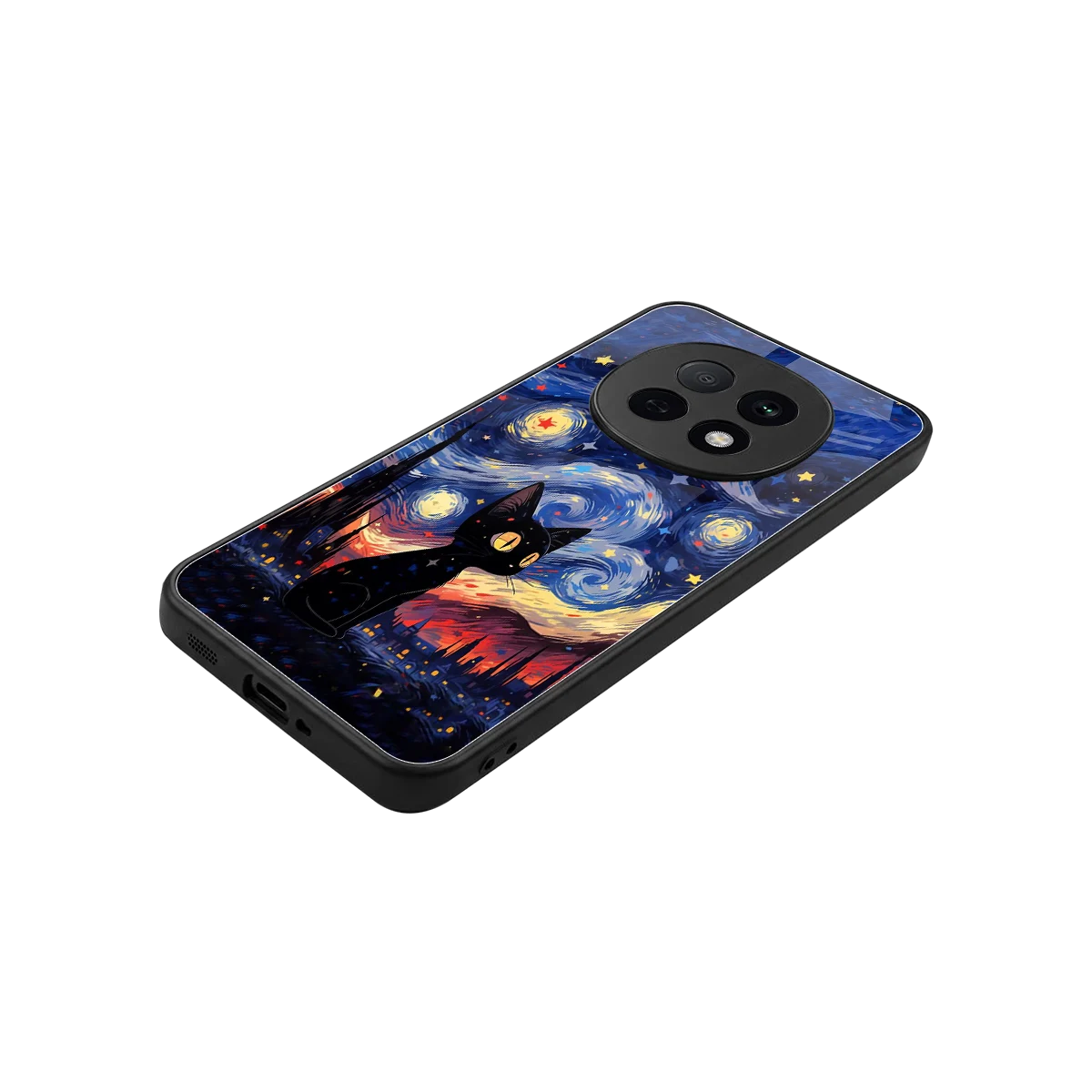 Starry Whiskers stylish phone case for oppo f29 pro 5g | glossy glass and slim fit