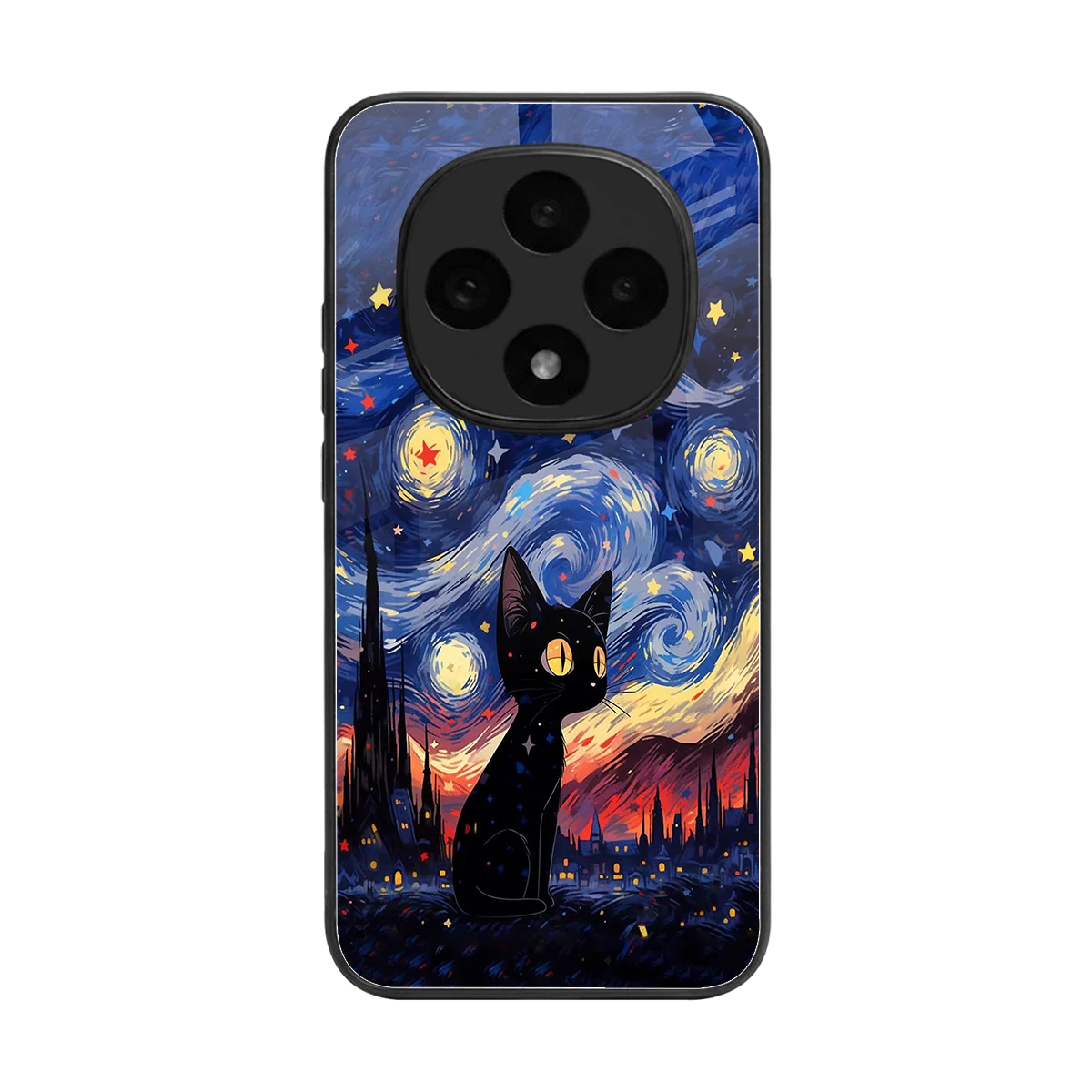 Starry Whiskers back phone cover | glass case for oppo f31 pro 5g