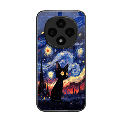 Starry Whiskers back phone cover | glass case for oppo f31 pro 5g