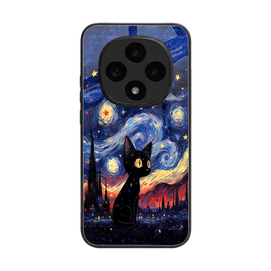 Starry Whiskers back phone cover | glass case for oppo f31 pro 5g