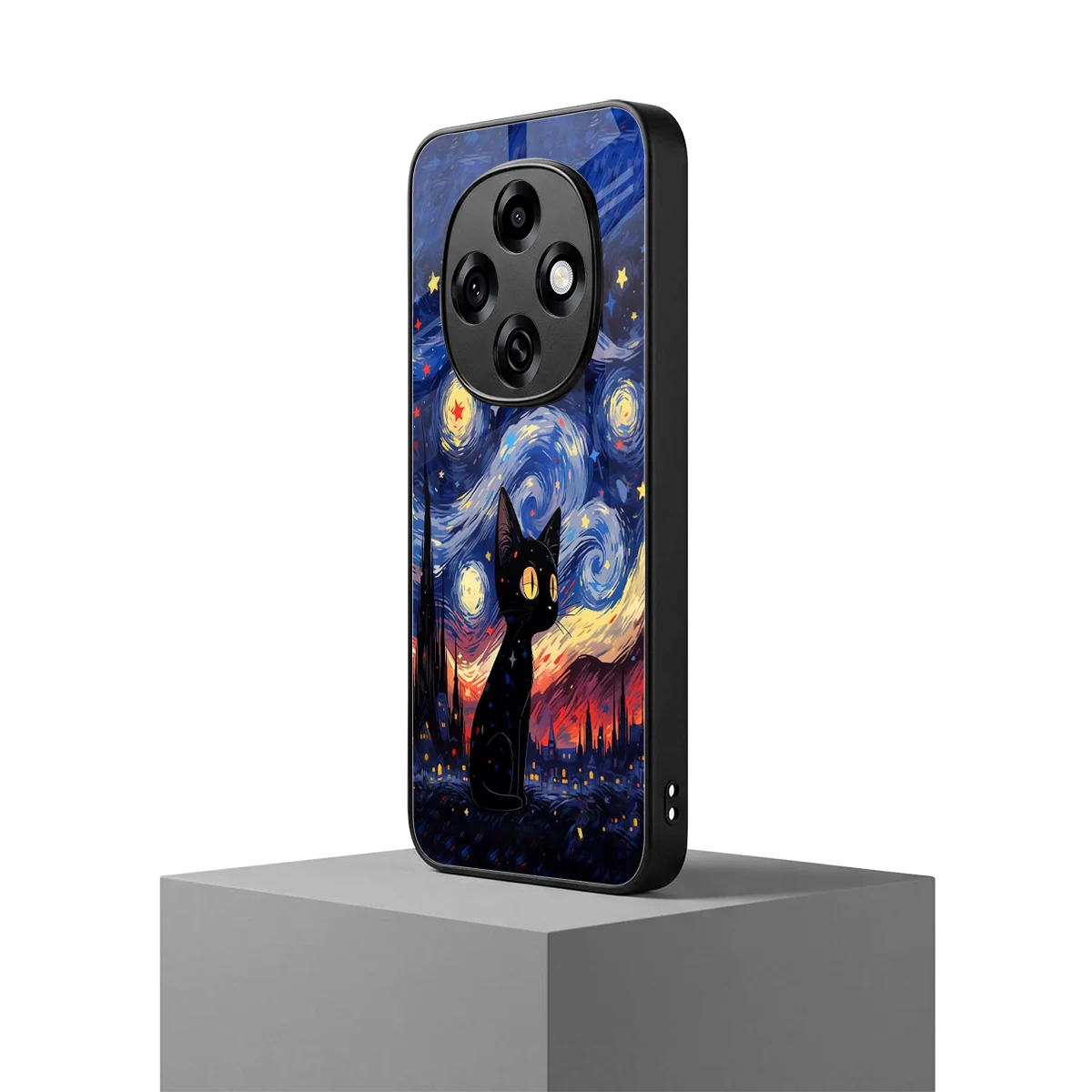 Starry Whiskers oppo f31 pro 5g mobile cover | shockproof glass phone case