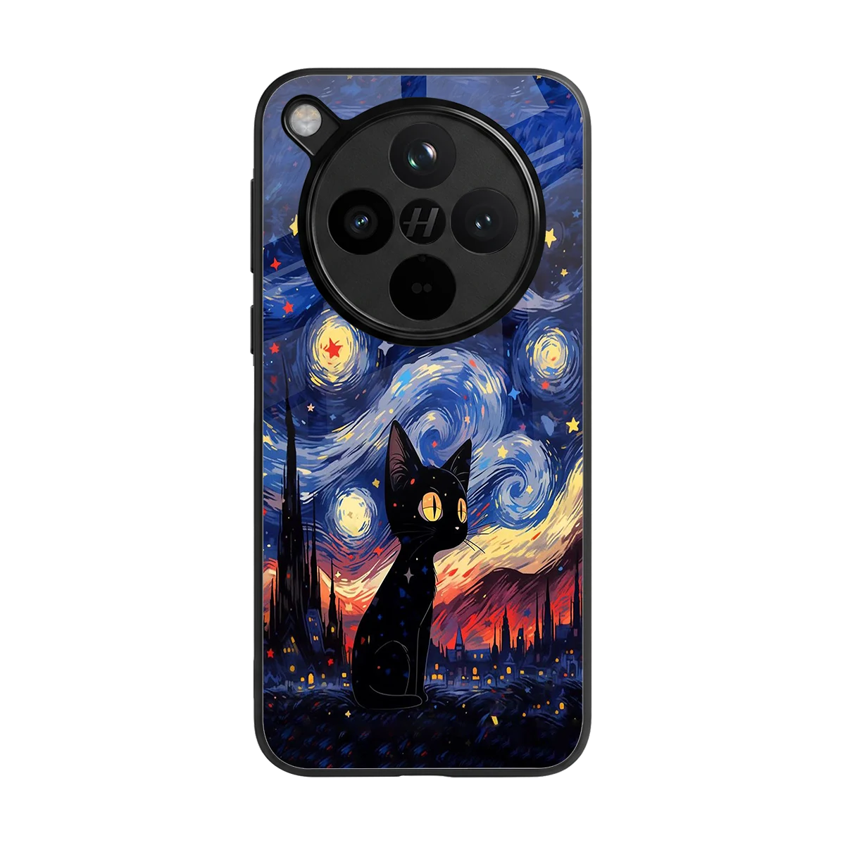 Starry Whiskers back phone cover | glass case for oppo find x8