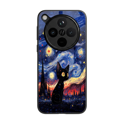 Starry Whiskers back phone cover | glass case for oppo find x8