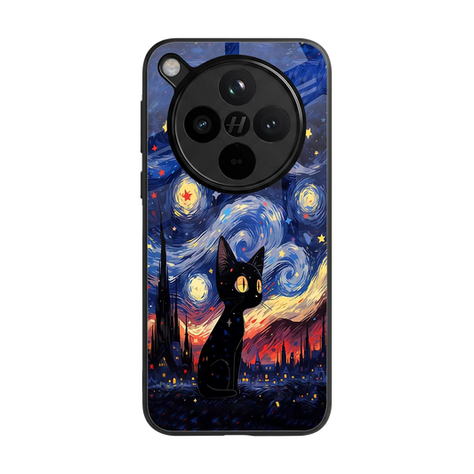 Starry Whiskers back phone cover | glass case for oppo find x8