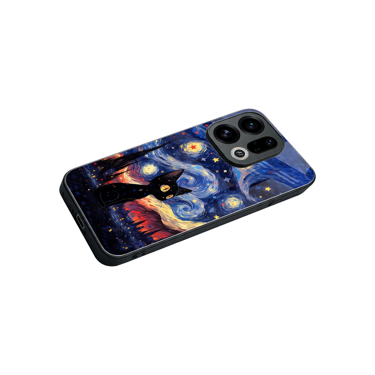 Starry Whiskers stylish phone case for oppo find x9 | glossy glass and slim fit