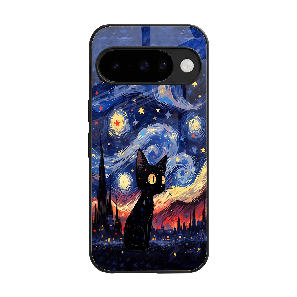 Starry Whiskers back phone cover | glass case for google pixel 10