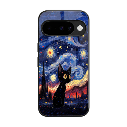 Starry Whiskers back phone cover | glass case for google pixel 10