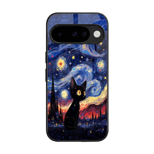 Starry Whiskers back phone cover | glass case for google pixel 10