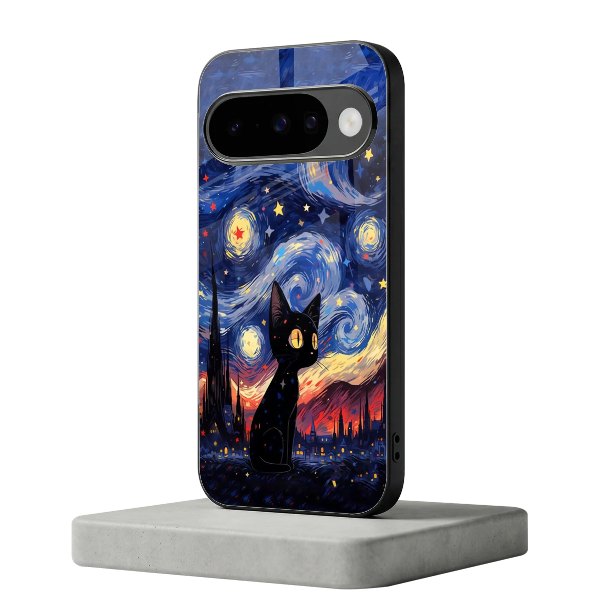 Starry Whiskers google pixel 10 mobile cover | shockproof glass phone case