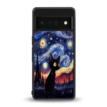 Starry Whiskers back phone cover | glass case for google pixel 6 pro
