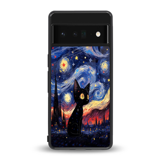 Starry Whiskers back phone cover | glass case for google pixel 6 pro