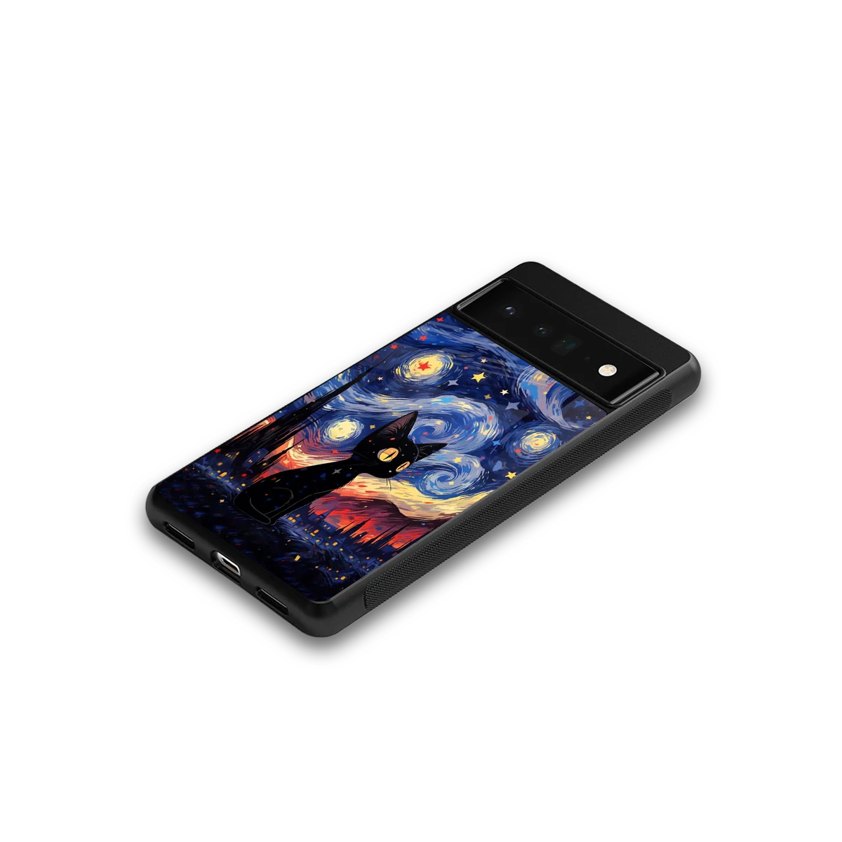 Starry Whiskers google pixel 6 pro mobile cover | shockproof glass phone case