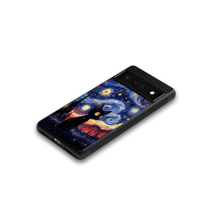 Starry Whiskers google pixel 6 pro mobile cover | shockproof glass phone case