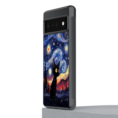 Starry Whiskers stylish phone case for google pixel 6 pro | glossy glass and slim fit