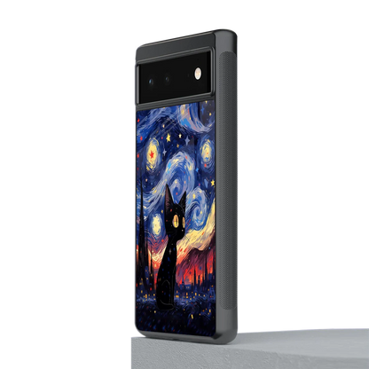 Starry Whiskers stylish phone case for google pixel 6 | glossy glass and slim fit