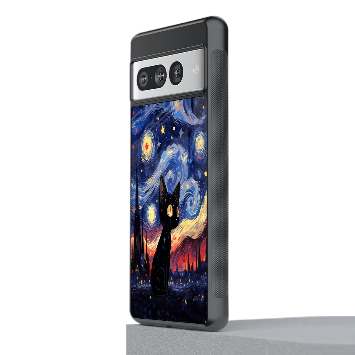 Starry Whiskers stylish phone case for google pixel 7 pro | glossy glass and slim fit