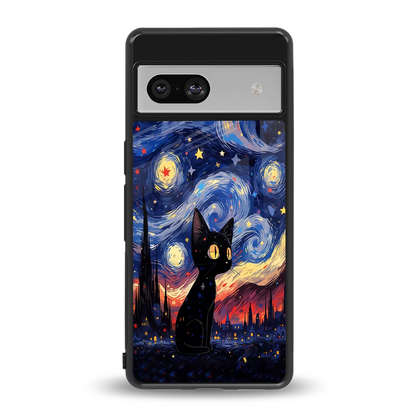 Starry Whiskers back phone cover | glass case for google pixel 7
