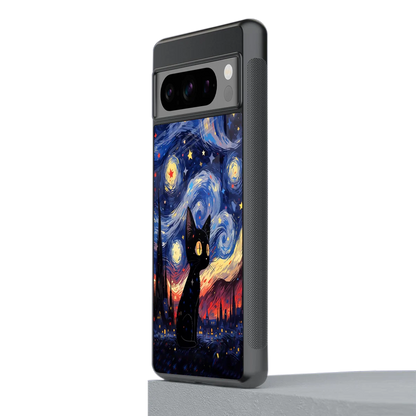 Starry Whiskers stylish phone case for google pixel 8 pro | glossy glass and slim fit