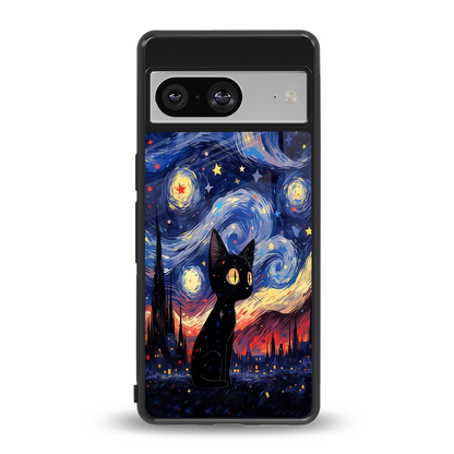 Starry Whiskers back phone cover | glass case for google pixel 8