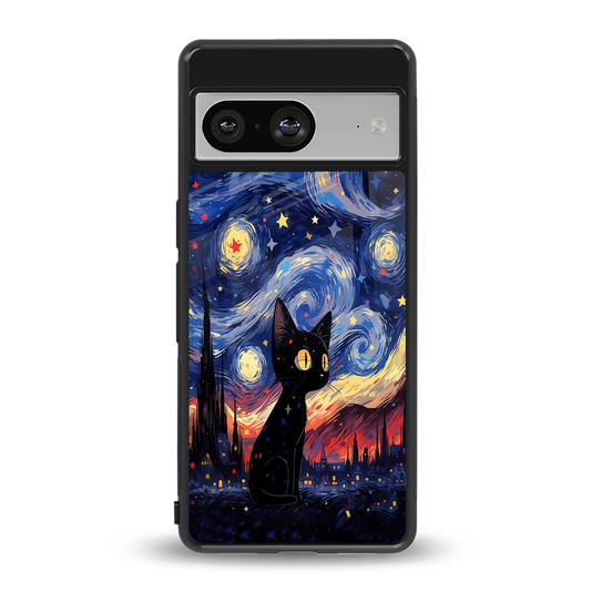 Starry Whiskers back phone cover | glass case for google pixel 8